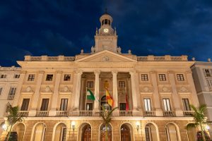 Fachada de la Casa Consistorial del Ayuntamiento de Cádiz