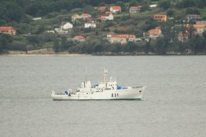 Buque hidrográfico A-31 Malaspina de la Armada española navegando
