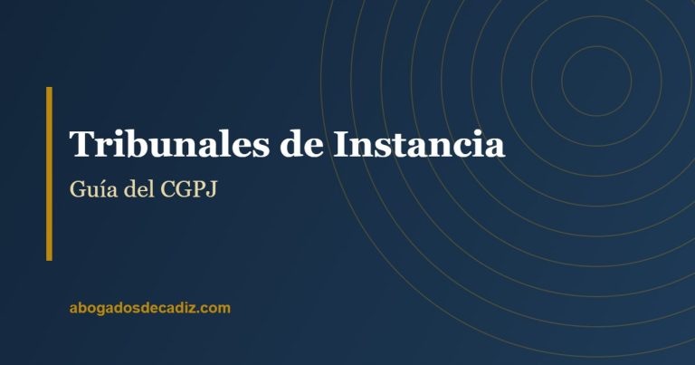 Tribunales de Instancia Guía del CGPJ